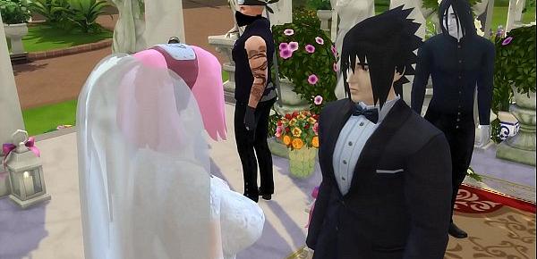  La Boda de Sakura Parte 1 Naruto Hentai Netorare Esposa Vestida de Novia Engañada Marido Cornudo Anime